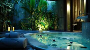 AI generated Tranquil spa ambiance photo