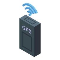 Gps device icon isometric vector. Global center vector