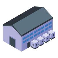 Factory storing hydrogen icon isometric vector. Source liquid vector