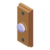 Safety door bell button icon isometric vector. Touch structure vector