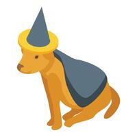 Costumed pet icon isometric vector. Children dog vector