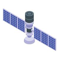 Satellite gps tracker icon isometric vector. Pin track vector