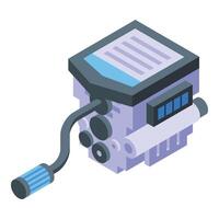 Motor hydrogen icon isometric vector. Vehicle bio creation vector