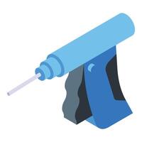 Microchip gun for pet icon isometric vector. Device canine vector