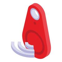 Key tag tracker icon isometric vector. Urban center vector