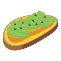 Tahini sandwich icon isometric vector. Sesame pita bread vector