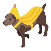 plátano perro disfraz icono isométrica vector. criatura festivo vector