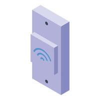 Door bell icon isometric vector. Button security vector