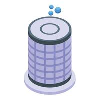 Hydrogen filter icon isometric vector. Liquid element vector