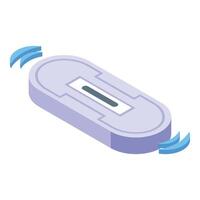 Tracking gps microchip icon isometric vector. Id animal tech vector