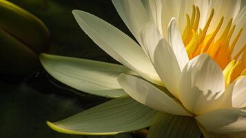 AI generated Water lily close up photo