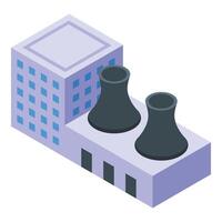 Modern hydrogen factory icon isometric vector. Advanced fueling vector