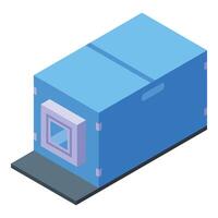 Scanning device icon isometric vector. Pet microchip vector