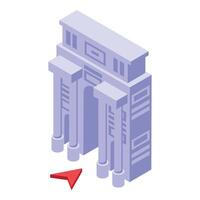 Find city arch icon isometric vector. Business travel vector