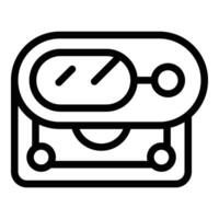 Business detector icon outline vector. Checking equipment vector