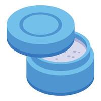 Open tooth powder icon isometric vector. Art color vector