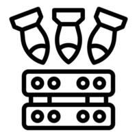 Hacker bomb attack icon outline vector. Digital virus vector