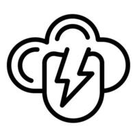 Data cloud scam icon outline vector. Digital fraud vector