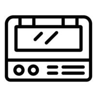 Digital currency detector icon outline vector. Tender dark vector