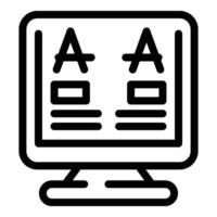 Course lesson icon outline vector. Espanol tutor vector