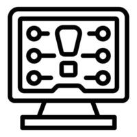 Data fraud network icon outline vector. Threat virus vector
