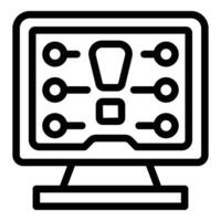 Data fraud network icon outline vector. Threat virus vector