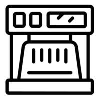 Currency detector icon outline vector. Business money vector