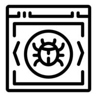 Web bug icon outline vector. Social scam vector