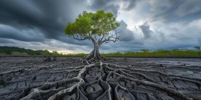 AI generated The resilience of nature in the face of environmental challenges. The regenerative power of ecosystems, emphasizing the importance of protecting and restoring our planet photo