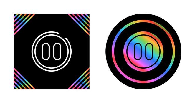 icono de vector de botón de pausa