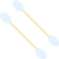 Cotton Swabs Flat Light Icon vector