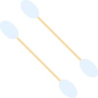 Cotton Swabs Flat Light Icon vector