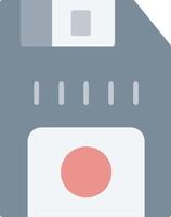 Floppy Disk Flat Light Icon vector