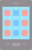 Mobile Phone Flat Light Icon vector