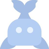 Whale Flat Light Icon vector