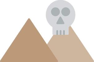 cráneo isla plano ligero icono vector