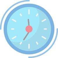 Clock Flat Light Icon vector