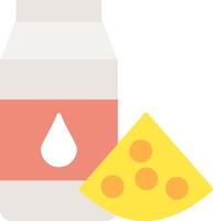 Dairy Products Flat Light Icon vector