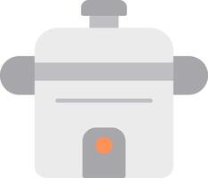 Rice Cooker Flat Light Icon vector