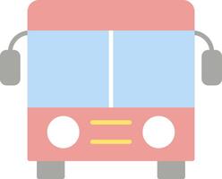 autobús plano ligero icono vector