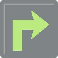 Turn Right Flat Light Icon vector