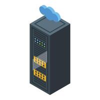 Server data cloud icon isometric vector. Cyber device vector