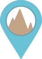 Hill Map Flat Light Icon vector