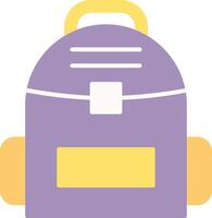 Backpack Flat Light Icon vector