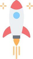 Rocket Flat Light Icon vector