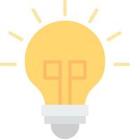 Light Bulb Flat Light Icon vector