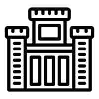 Tel aviv fortress icon outline vector. City tower building vector