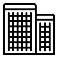 Modern towers icon outline vector. Tel aviv building vector