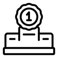 Podium sprint icon outline vector. Race narrow vector