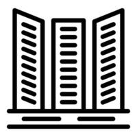 Big city tower icon outline vector. Travel people vector